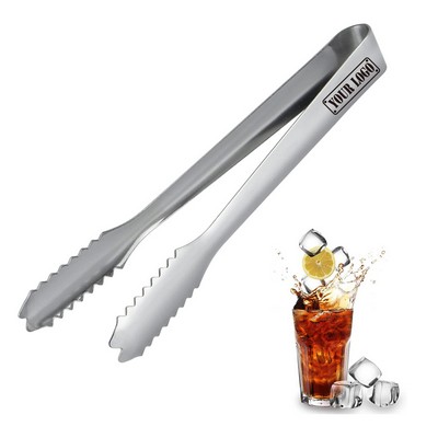 7inch Stainless Steel Ice Tongs with Teeth