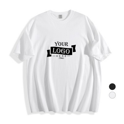 6.3 oz Women's 100% Cotton Crew Neck Short Sleeve T-shirt(Heat transfer)