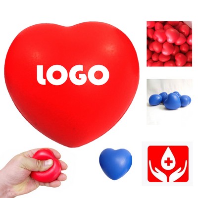 Eco - friendly Heart - shaped PU Foam Stress Reliever Ball