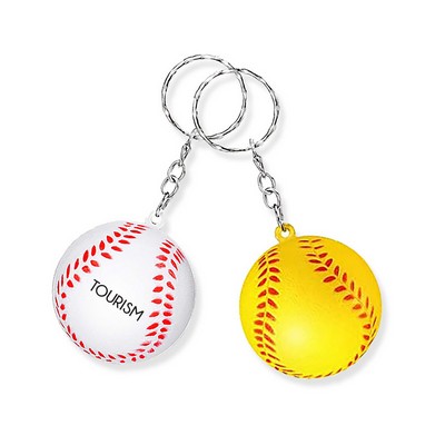 Baseball Pu Stress Reliever Keychain