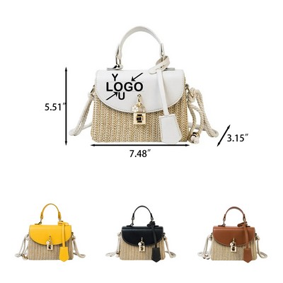 Rattan Jute Crossbody Bag