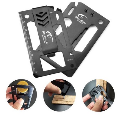 42-in-1 Stainless Steel Multi Tool Card with Money Clip