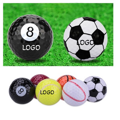 Customized Golf Ball 2 Layers Putting Practice Technical Gift Imprint Full Color MOQ 100pcs