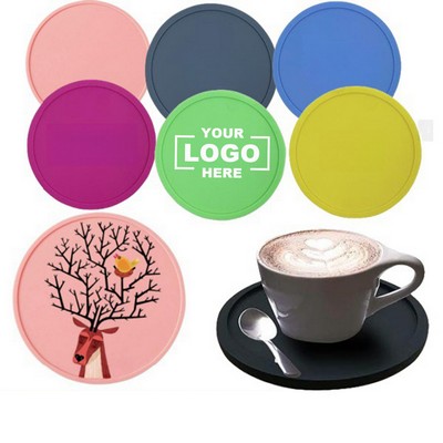 Custom Round Silicone Drink Coaster