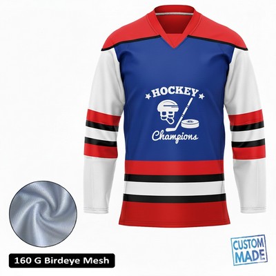 Sublimated Ice Hockey Jersey-Birdseye Mesh