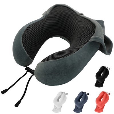 Hooded Memory Foam Travel Pillow