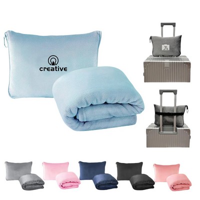 Foldable Flannel Travel Blanket