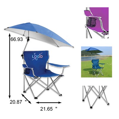 Compact Folding Chair with Bag and Sunshade