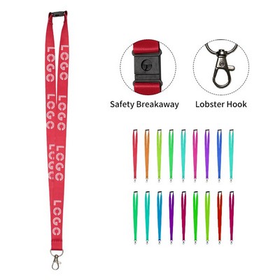 0.75'' Printed Lanyard with Breakaway