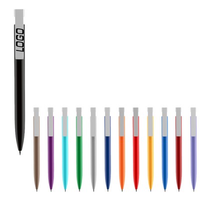 White Clip Press Gel Pen