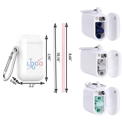 Foldable Silicone Straw Set