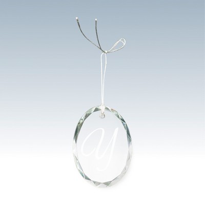 Crystal Oval Ornament