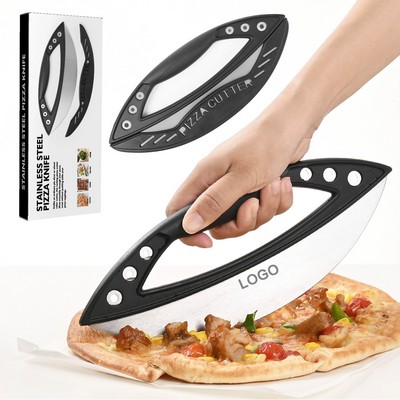 Pizza Cutter Rocker Blade Kitchen Tool Stainless Steel Sharp Blade Pizza Knife