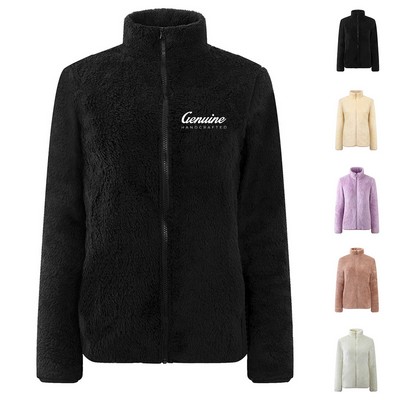 Warm Winter Silky Fleece Coat with Stretch Cuff