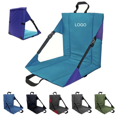 Portable Bleacher Pad Adjustable Folding Stadium Seat Cushion with Backrest