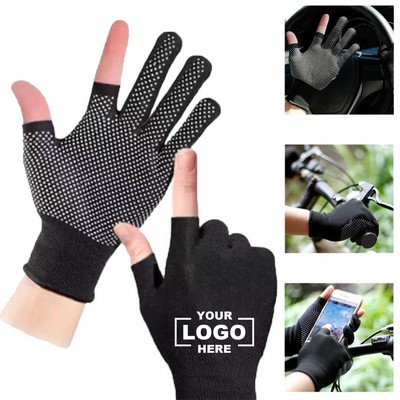 Breathable Fingerless Work Gloves With Non Slip Grip For Multi Sport Activities