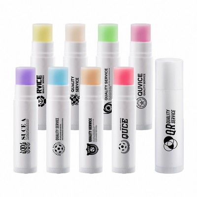 5g Natural Beeswax Lip Balm Moisturizer In White Tube With Sticker Imprint