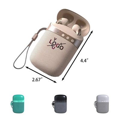 Dual Function wireless Speaker and Earbuds Set