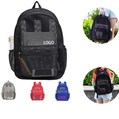 Clear Mesh Heavy Duty Sports Backpack