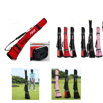 Golf Bag with 5 Clubs and Hard Base
