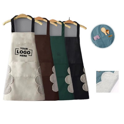 Waterproof, oil-resistant, stain-resistant household kitchen apron