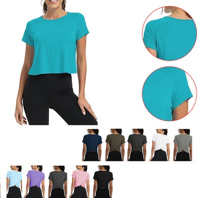 Women's Cropped Gym Exercise Tee