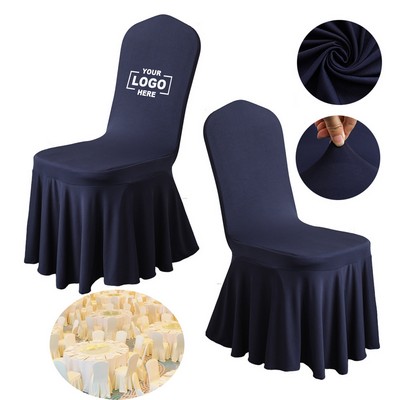 Hotel Banquet Pleated Skirt Elastic Chair Cover