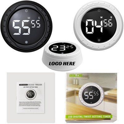 LED Magnetic Kitchen Timer with Countdown and Alarm