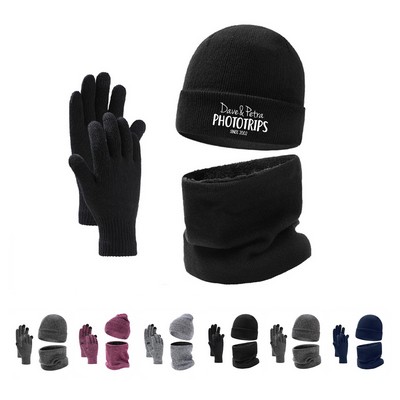 3-in-1 Knit Gloves Set