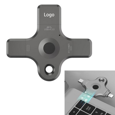 4-in-1 Encrypted Fingerprint Unlock USB Drive