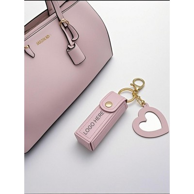 Lipstick Organizer Keychain Mirror