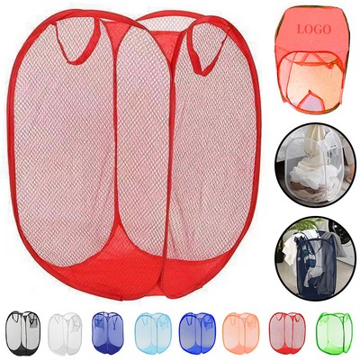 Portable Foldable Mesh Laundry Basket