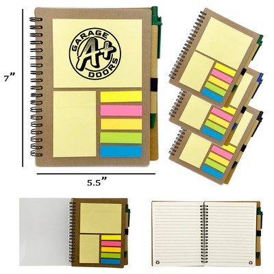 5 ? 7 Eco-Friendly Complete Set Spiral Notebook