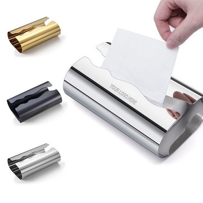 Nordic-Style Metal Wavy Tissue Box