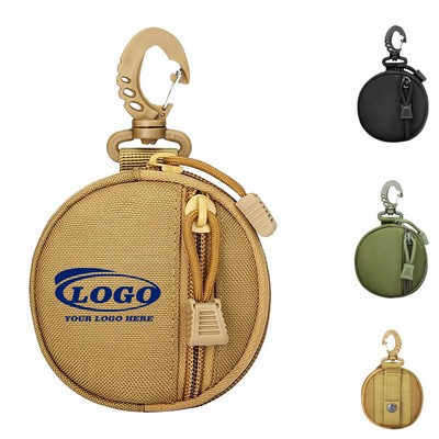 Portable Tactical Round Wallet Coin Purse