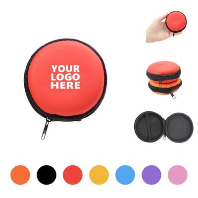 EVA Round Earphone Case