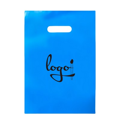 Die Cut Fold-Over Reinforced Plastic Bag (14"x10")