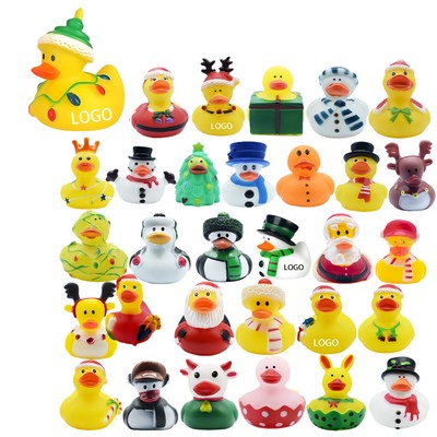 Christmas Rubber Duck Bath Toys