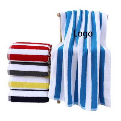 Cotton Striped Beach Towel / Bath Towel