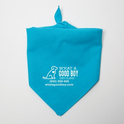 Personalized Turquoise Square Pet Bandana