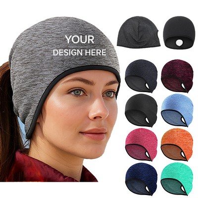 Thermal Fleece Ponytail Beanie