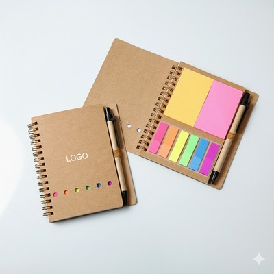 Creative Portable Removable Sticky Notes Spiral Colorful Memo Pads Multifunction Office Notepad