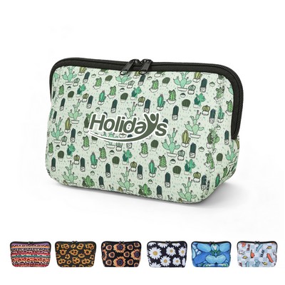 Full Color Neoprene Makeup & Toiletry Bag