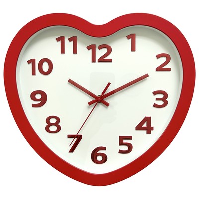 Stylish Heart Shaped Clock For Home Decoration