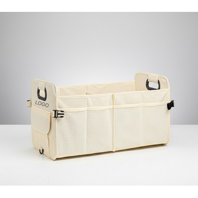 Foldable Car Trunk Organizer Multi Compartment Storage Box Large Capacity Camping Travel