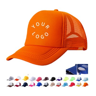 Mesh Trucker Cap Adjustable Backrest Soft Breathable Fabric Construction