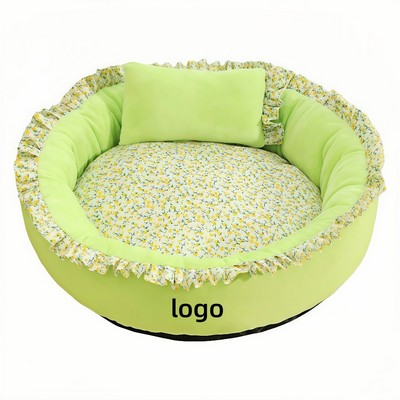 All Season Round Pet Bed for Cats and Small to Medium Dogs