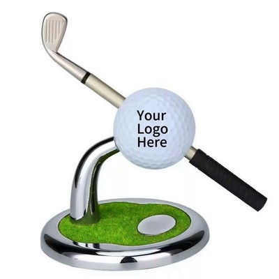 Golf Pen Holder Business Gift Set, Creative Office Desk Decoration