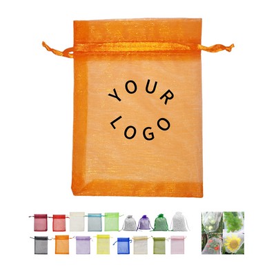Organza Mesh Drawstring Storage Bag 4 x 6"