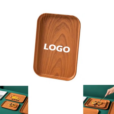 Wood Grain Plastic Tray
